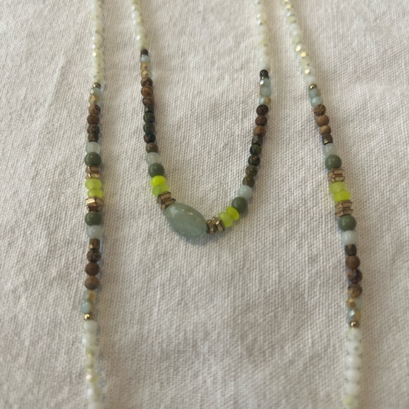 Jewelry - Crystal and stone beaded lariat necklace from Leif